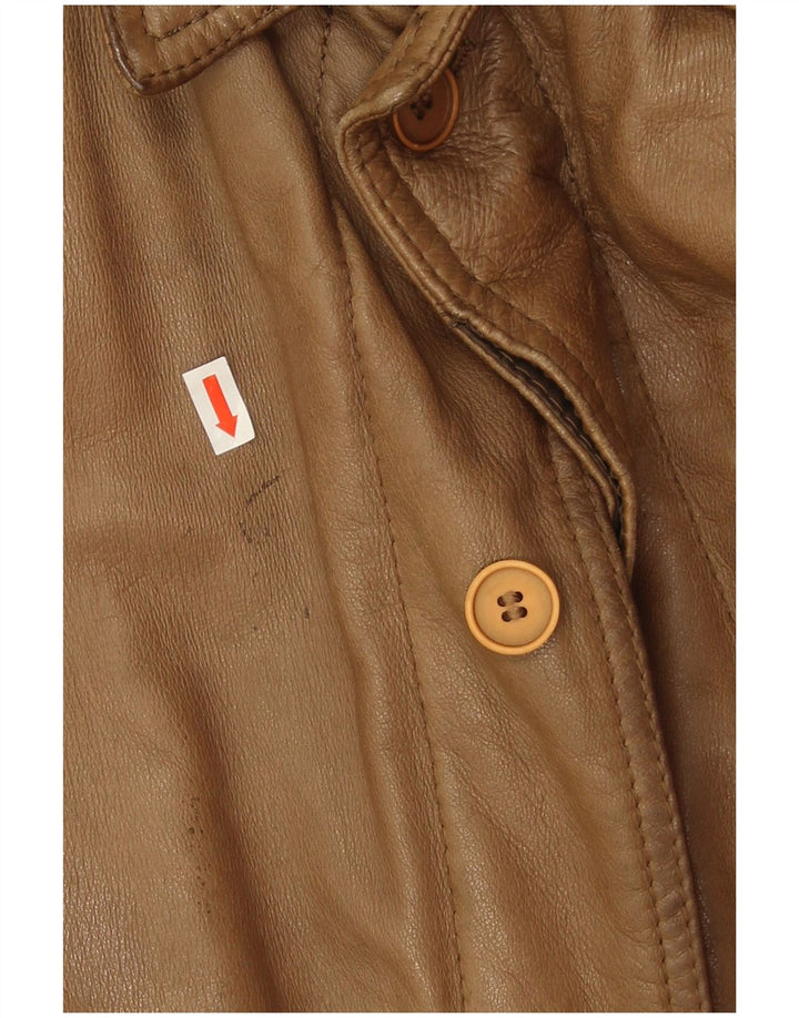 veste en cuir homme vintage IT 56 3XL Marron