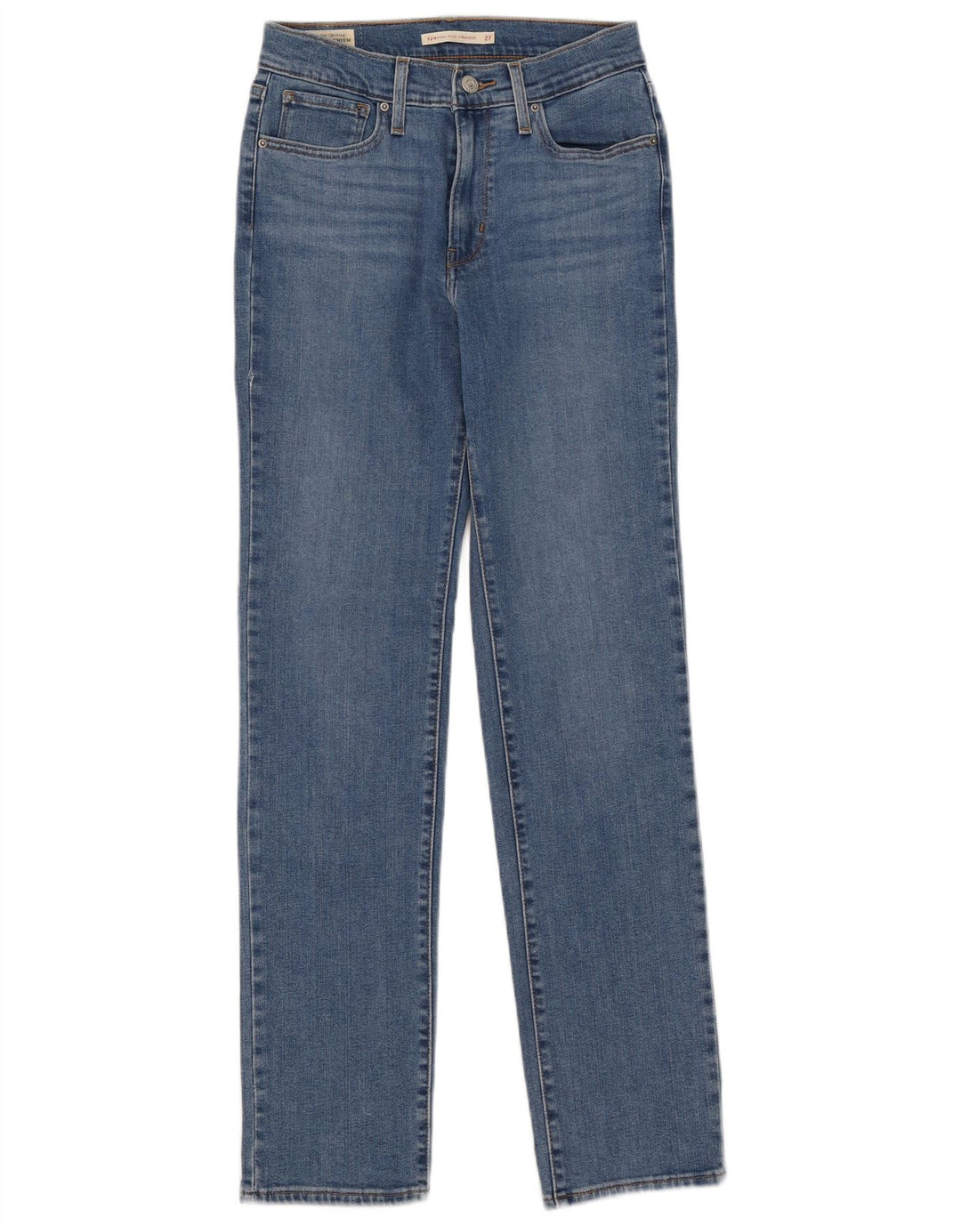 Levi's Jean Droit 724 Taille Haute Femme W27 L30 Bleu