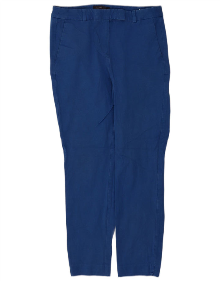 Marks & Spencer Pantalon Slim Femme UK 12 Medium W30 L28 Bleu Viscose