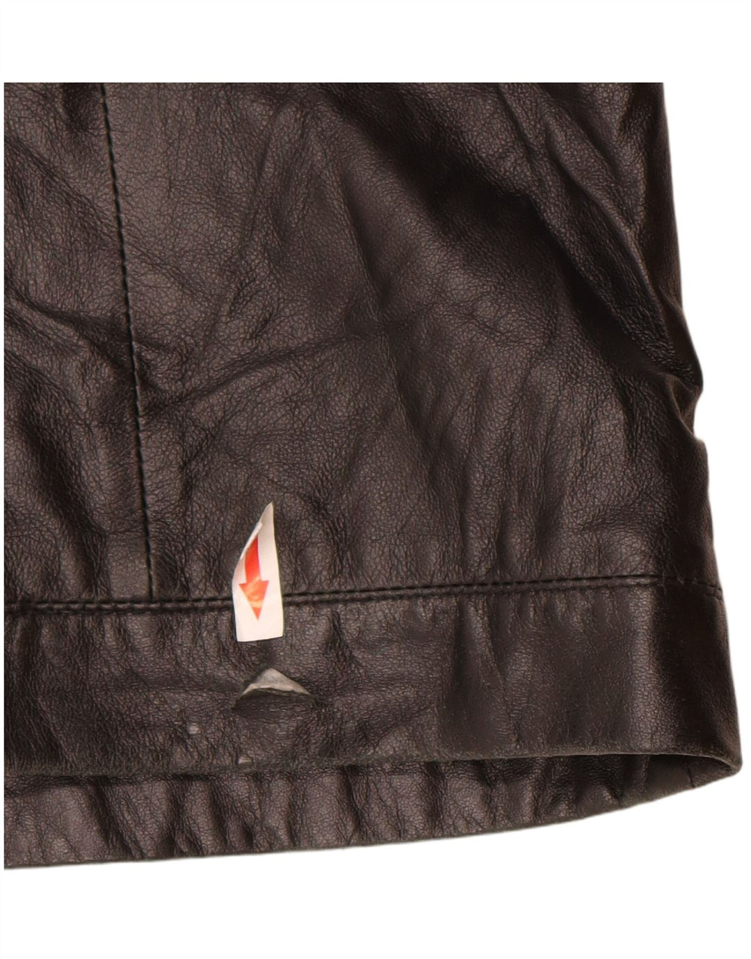 Veste en cuir à capuche femme vintage IT 46 Grand cuir noir