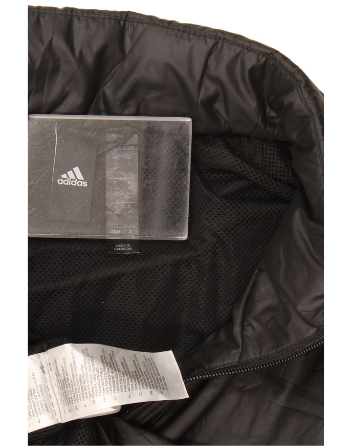 Adidas Veste de pluie graphique pour femme UK 16/18 Large Noir Polyester