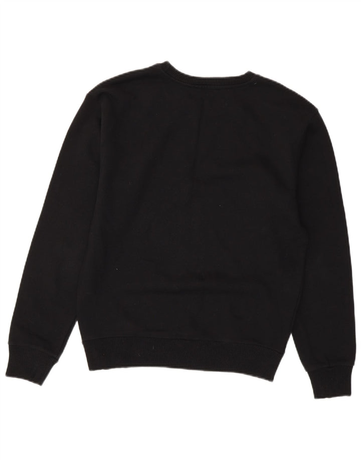 DIESEL Sweat-shirt graphique pour femme UK 10 Petit coton noir