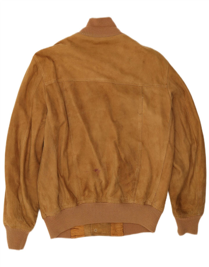 Maren Veste bomber en daim pour homme UK 40 Grand daim beige