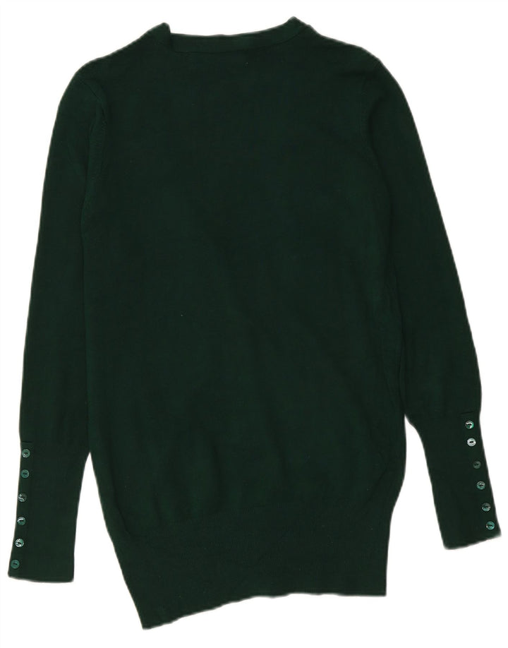 Zara Cardigan Femme Pull UK 14 Vert Moyen