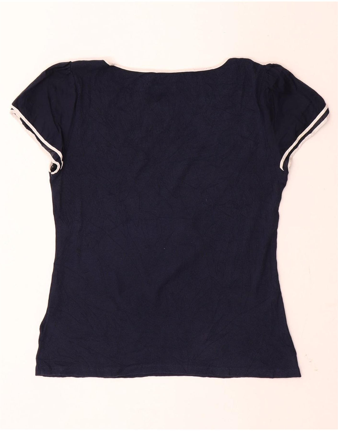 Ralph Lauren T-Shirt Femme Top UK 14 Large Bleu Marine Coton