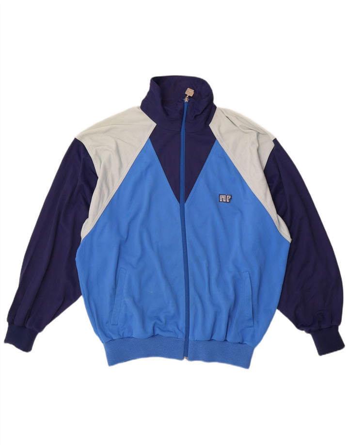 Ennerre Veste de survêtement pour femme UK 20 2XL Bleu Colorblock Polyamide