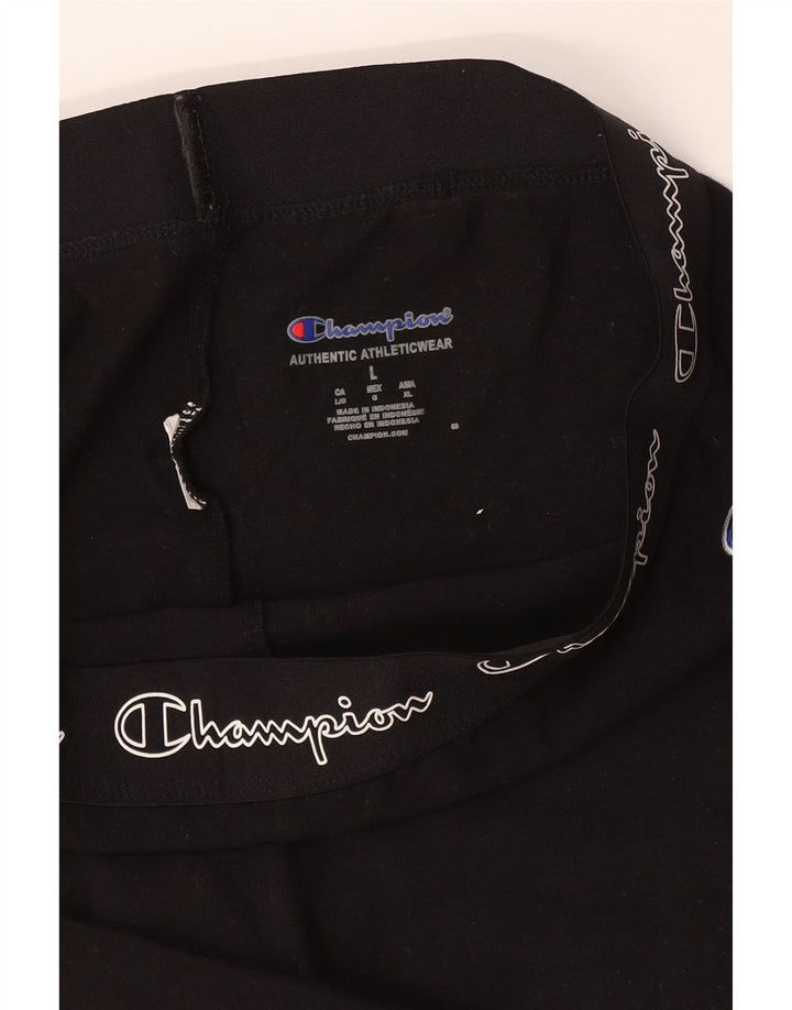 CHAMPION Short de sport graphique pour femme UK 16 Large Noir