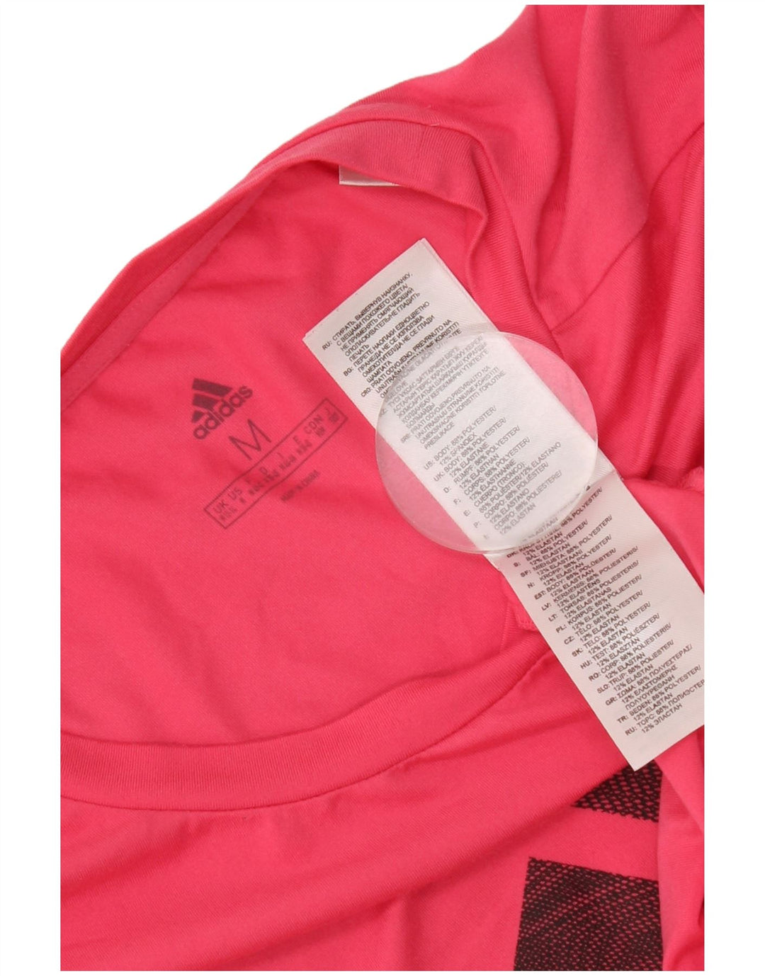 Adidas T-shirt graphique pour femme UK 12/14 Rose moyen Polyester