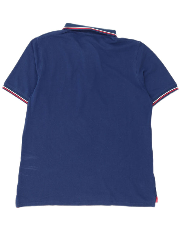 FILA Polo Homme Large Bleu Marine Coton
