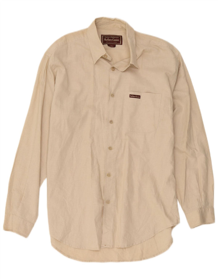 Marlboro Classics Chemise Homme Grand Lin Beige