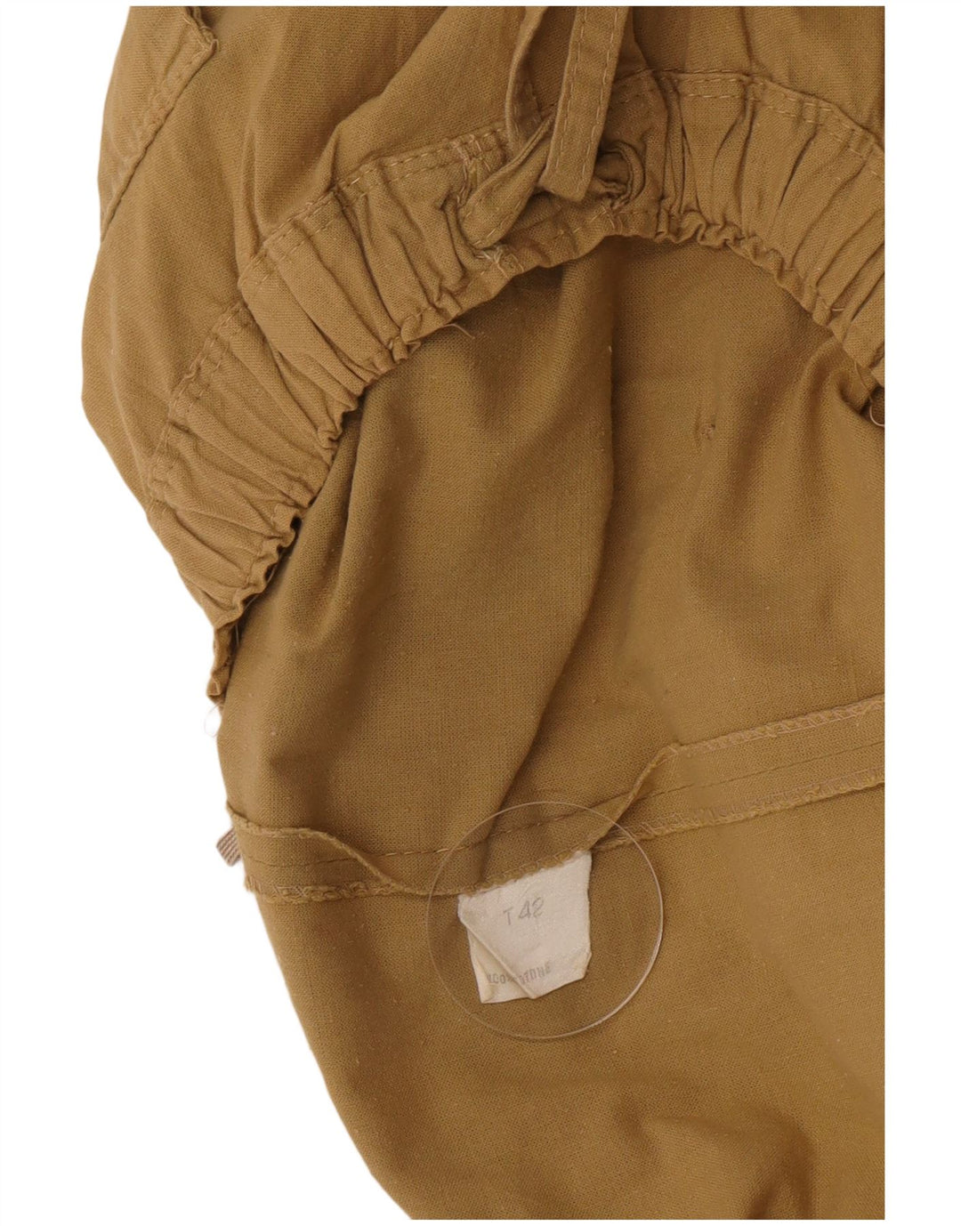 jupe trapèze vintage femme IT 42 coton kaki moyen