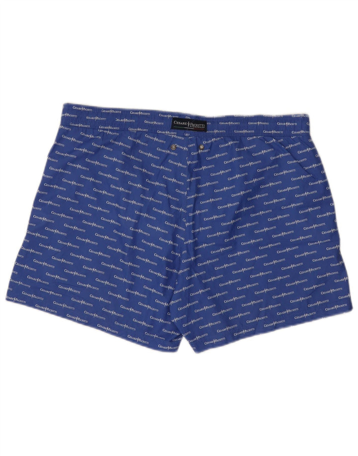 Cesare Paciotti Short de Bain Graphique Homme Bleu Moyen Polyester
