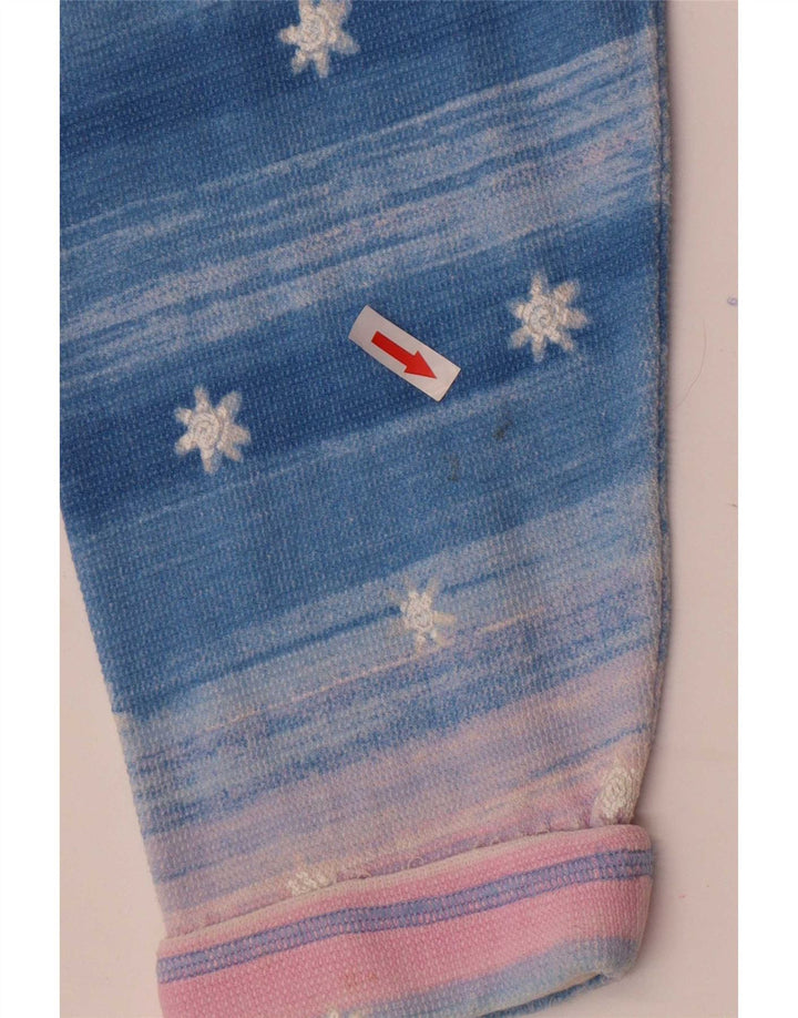 vintage Womens Abstract Pattern Shirt Blouse UK 16 Grand Bleu Rayé