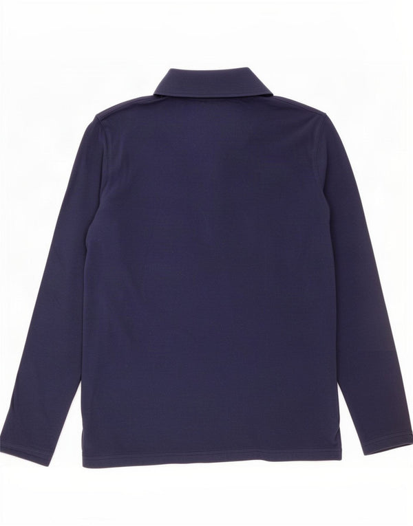 Calvin Klein Polo à manches longues pour homme en coton bleu marine Small