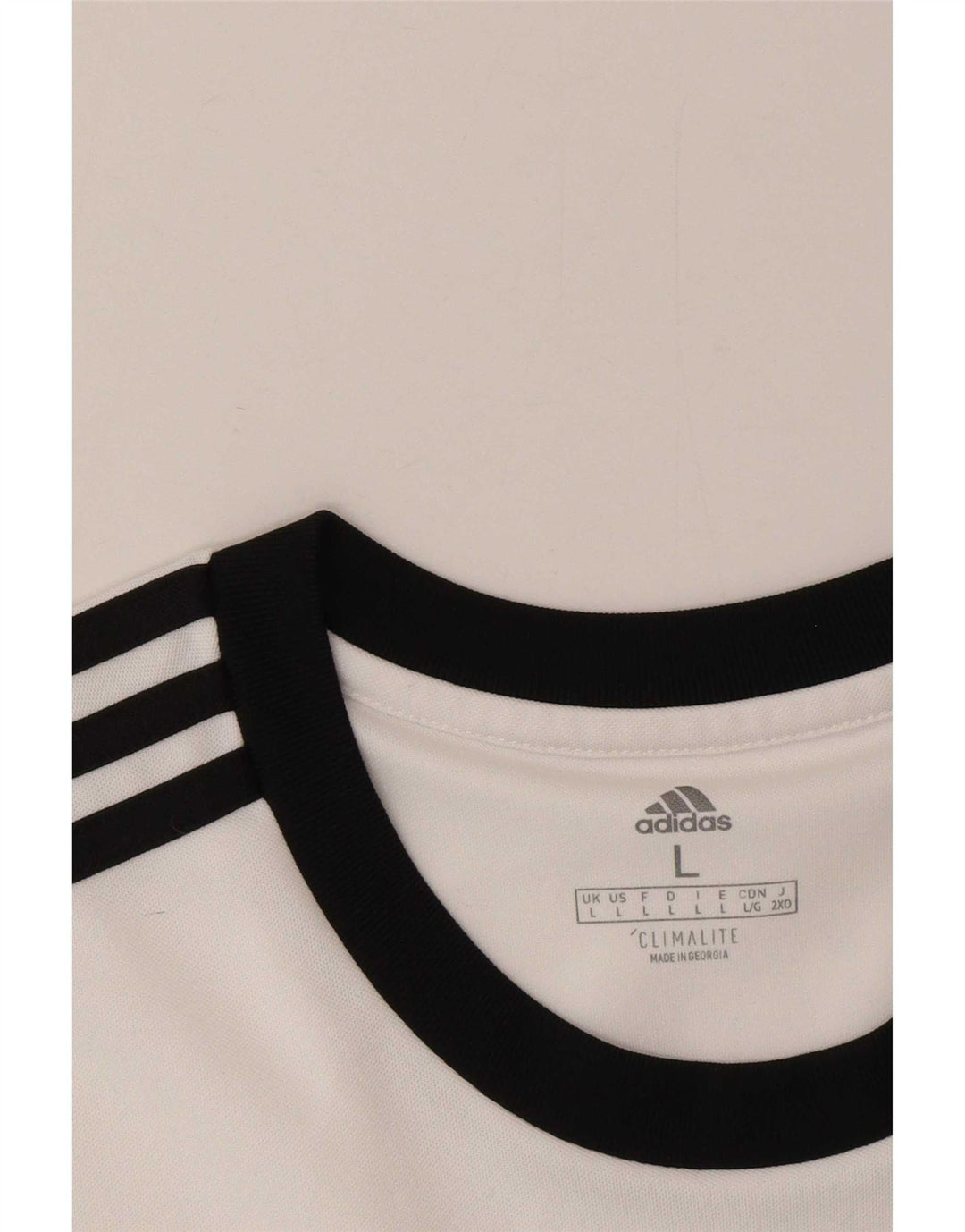 Adidas Hommes Climalite T-Shirt Haut Grand Blanc Polyester