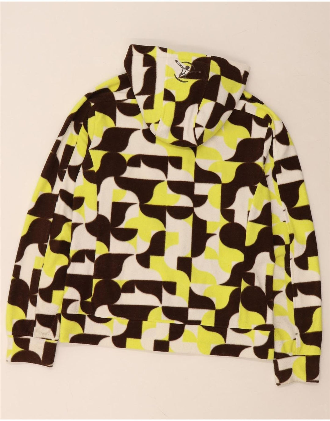 CHIEMSEE Veste polaire à capuche pour femme UK 18 XL Géométrique multicolore