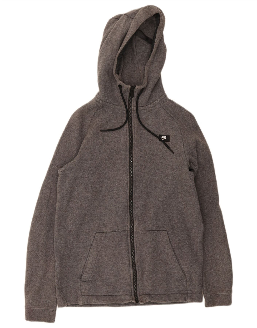 Nike Pull à capuche zippé pour homme Petit coton gris