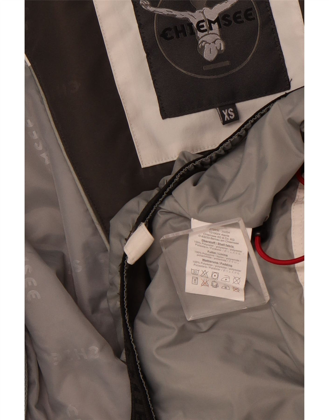 CHIEMSEE Veste coupe-vent à capuche pour femme UK 6 XS Blanc Colorblock