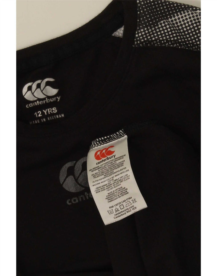 Canterbury Haut coupe classique à manches longues pour garçon 11-12 ans Noir Tie Dye