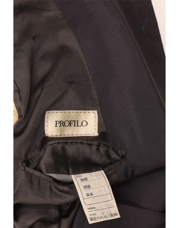 Profilo Veste blazer croisée à manches 3/4 pour homme UK 38 Gris moyen