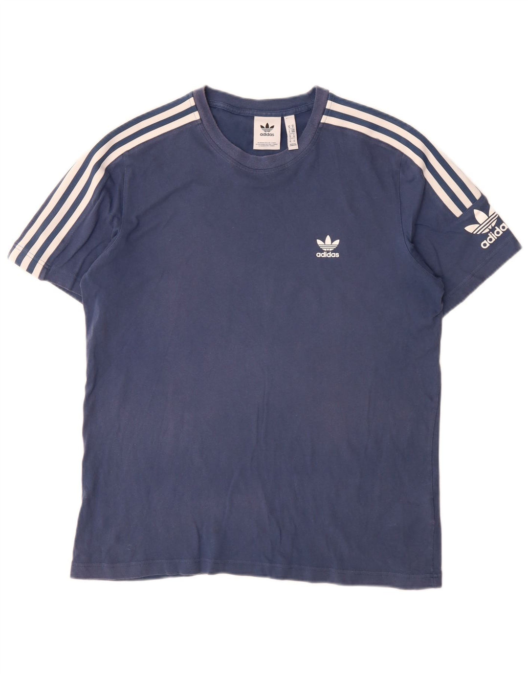 Adidas T-Shirt Homme Top Bleu Moyen Coton
