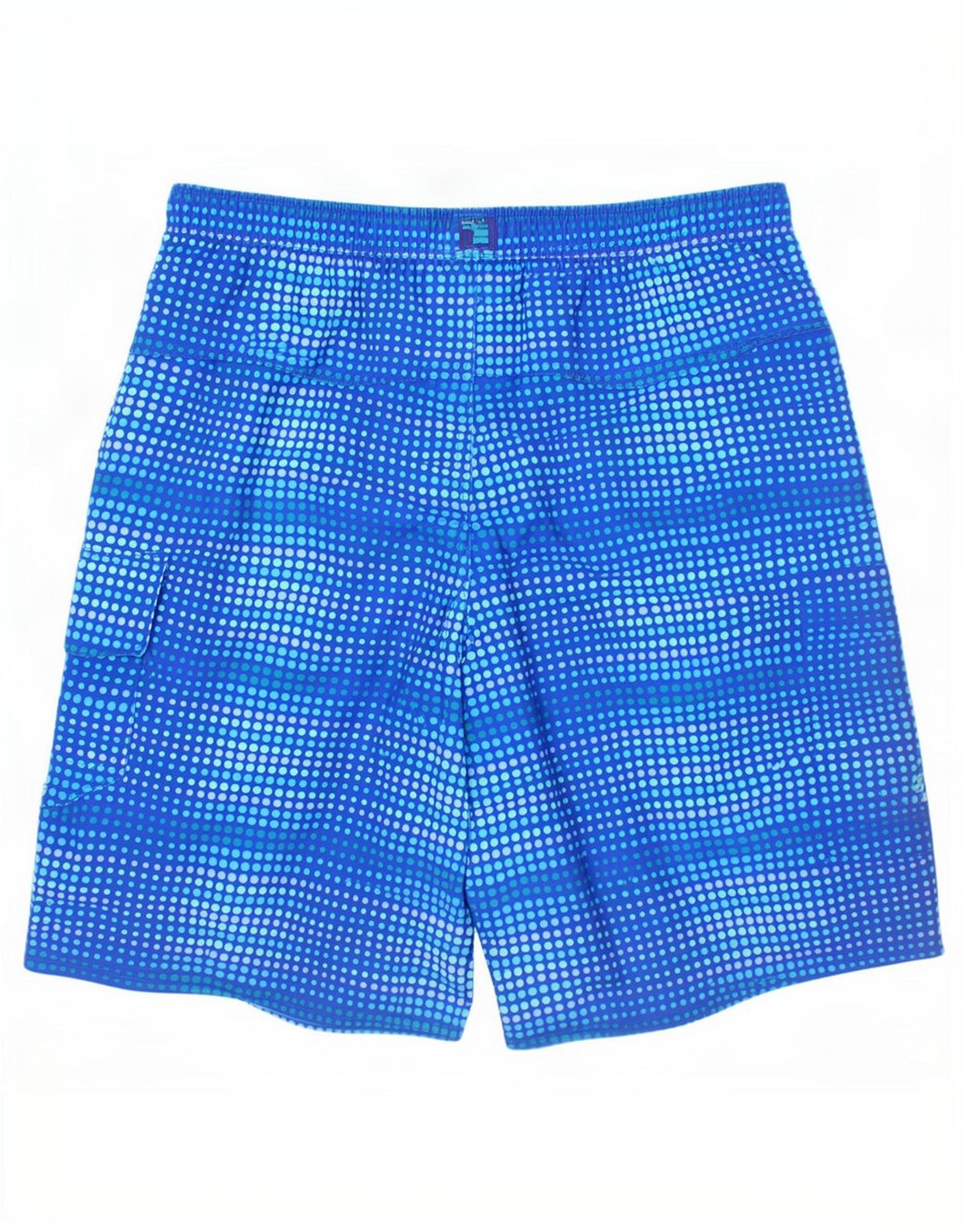 L.L.Bean Short de Bain Garçon 15-16 Ans Bleu à Pois Polyester