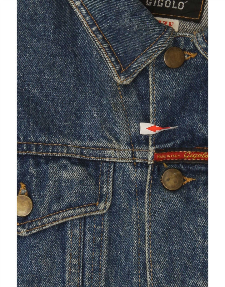 veste en denim femme vintage UK 14 coton bleu moyen