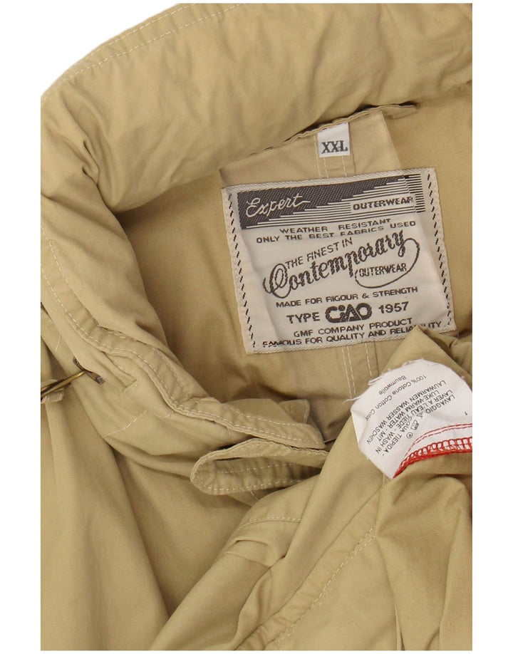 CIAO Veste utilitaire à capuche pour homme UK 44 2XL Beige Coton