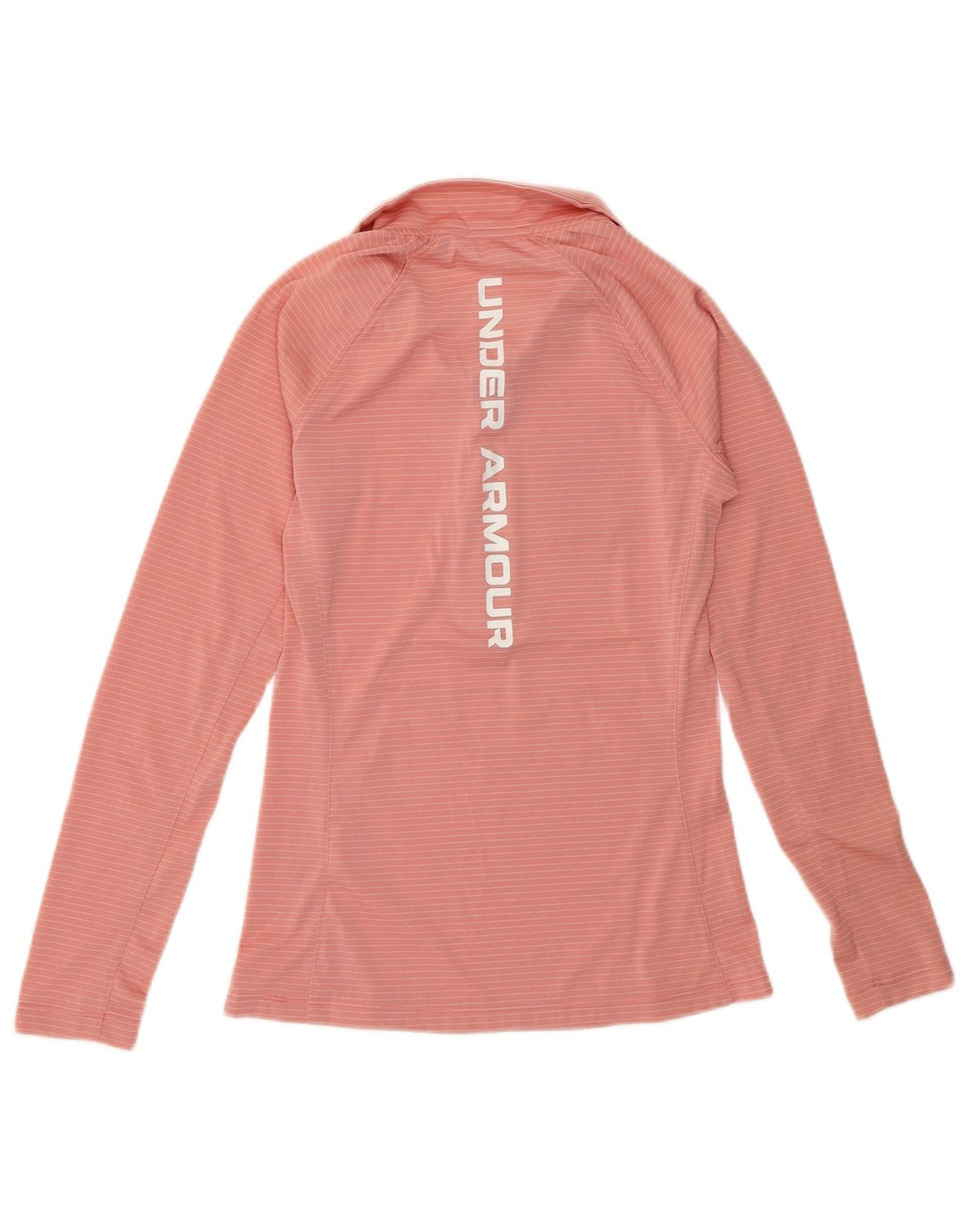 UNDER ARMOUR Womens Graphic Pullover Tracksuit Top UK 6 XS Pink Striped