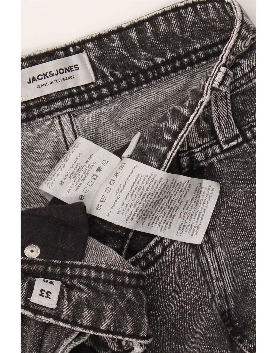 Jack & Jones Jean Fuselé Homme W33 L30 Gris Coton