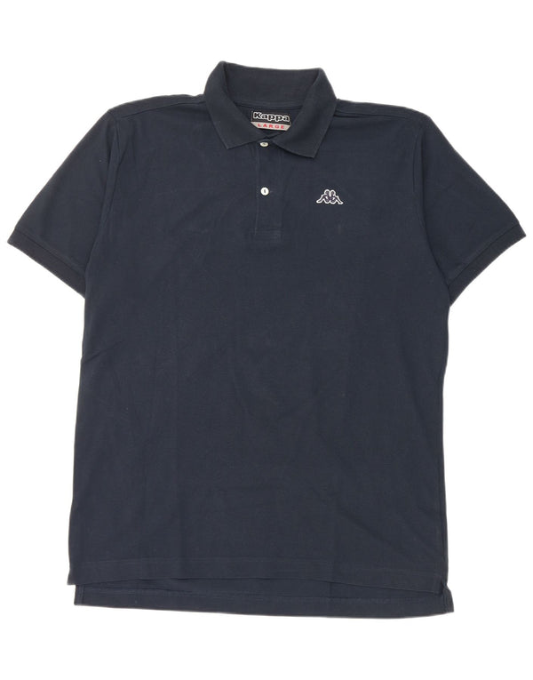 Kappa Polo Femme UK 16 Large Bleu Marine Coton