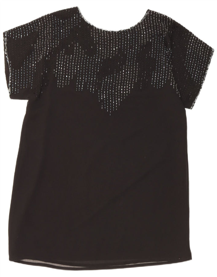 Wallis Femme Petite Robe Droite UK 18 XL Noir Polyester