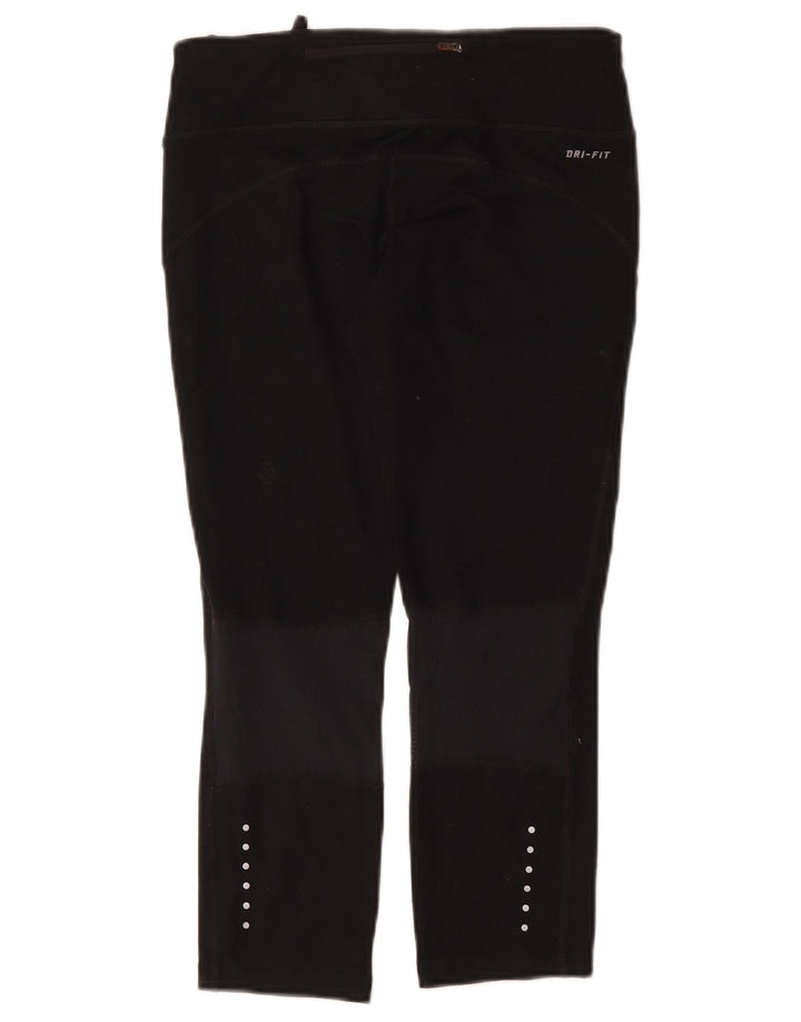 Nike Legging Capri Dri Fit pour femme UK 10 Petit Noir Polyester