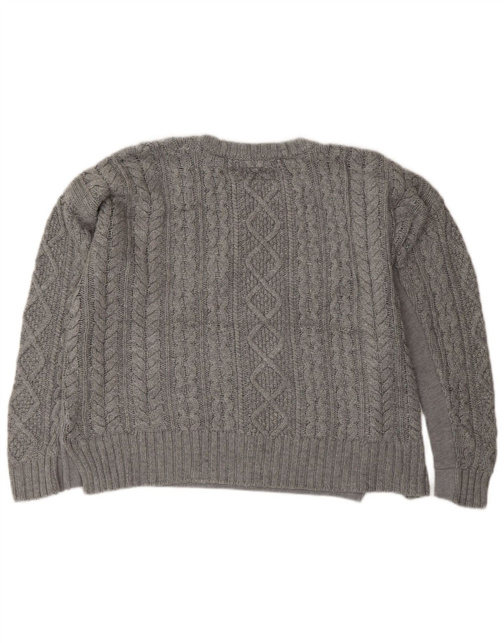SUPERDRY Sweat-shirt graphique surdimensionné pour femme UK 14 Gris moyen