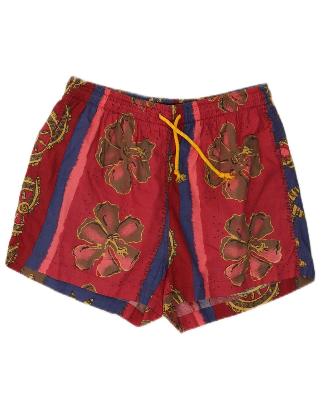 VINTAGE Short de Bain Homme Moyen Multicolore Floral