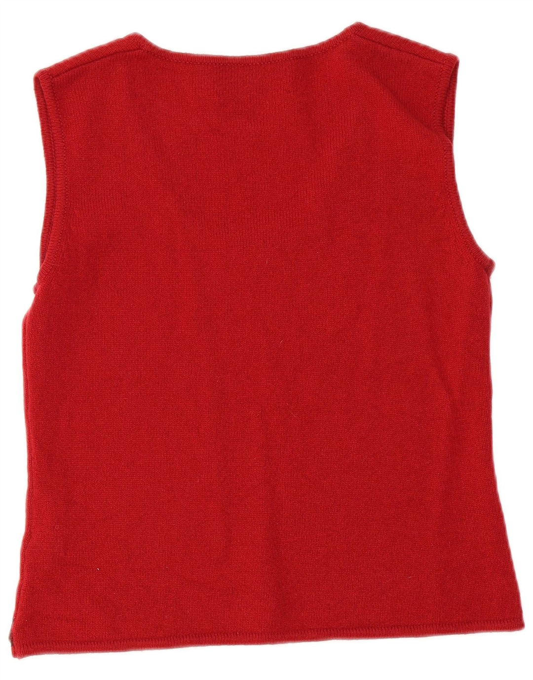 SPORTALM Womens Vest Tank Top UK 12 Medium Red Lambswool