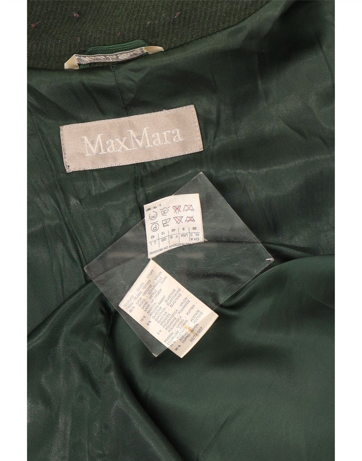 Max Mara Manteau surdimensionné pour femme UK 10 Petite laine verte