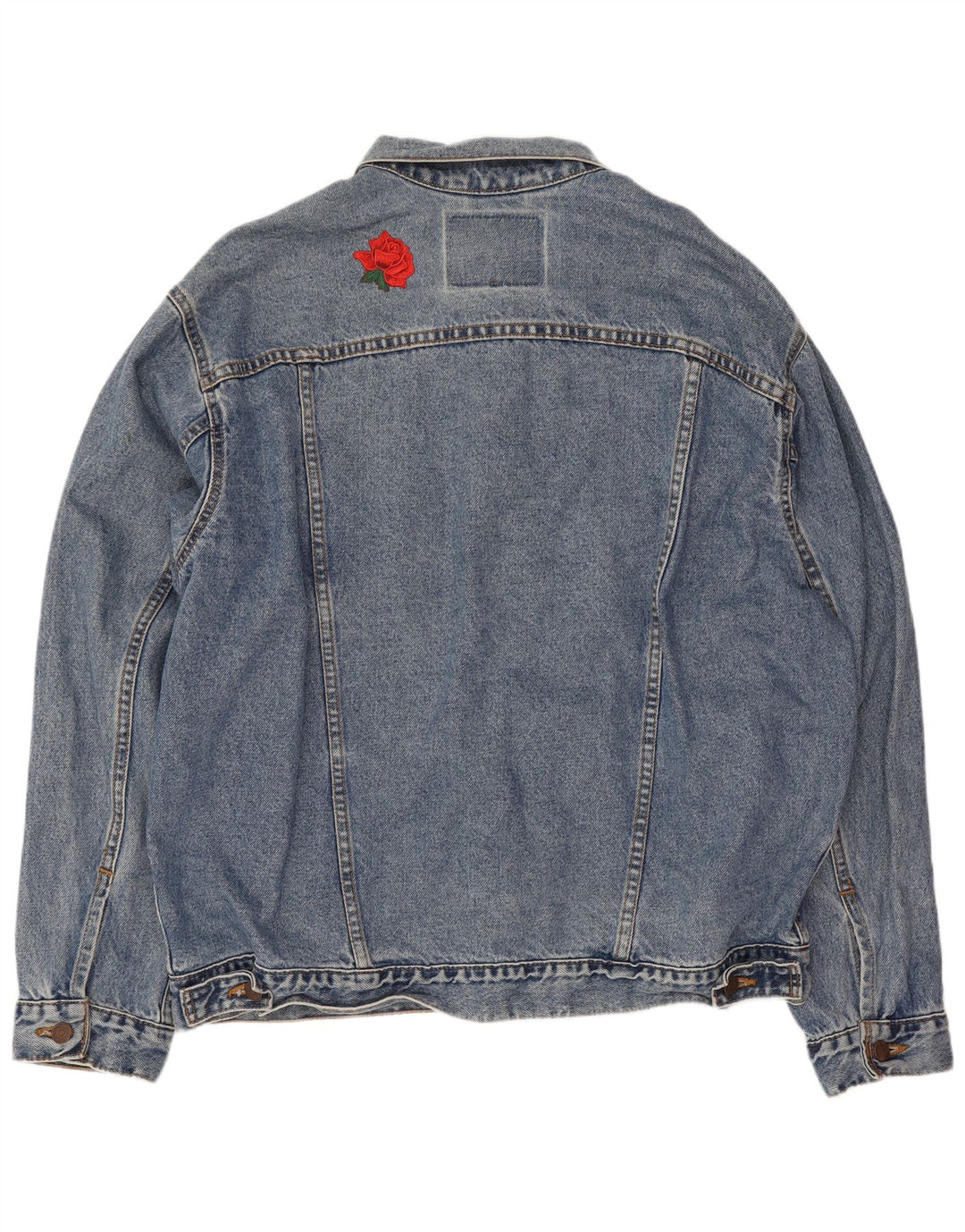 Levi's Veste en jean pour homme UK 40 Large Bleu Coton