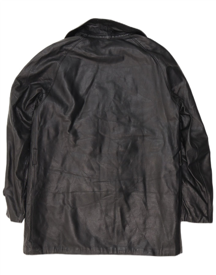 Veste en cuir homme vintage UK 38 Cuir noir moyen