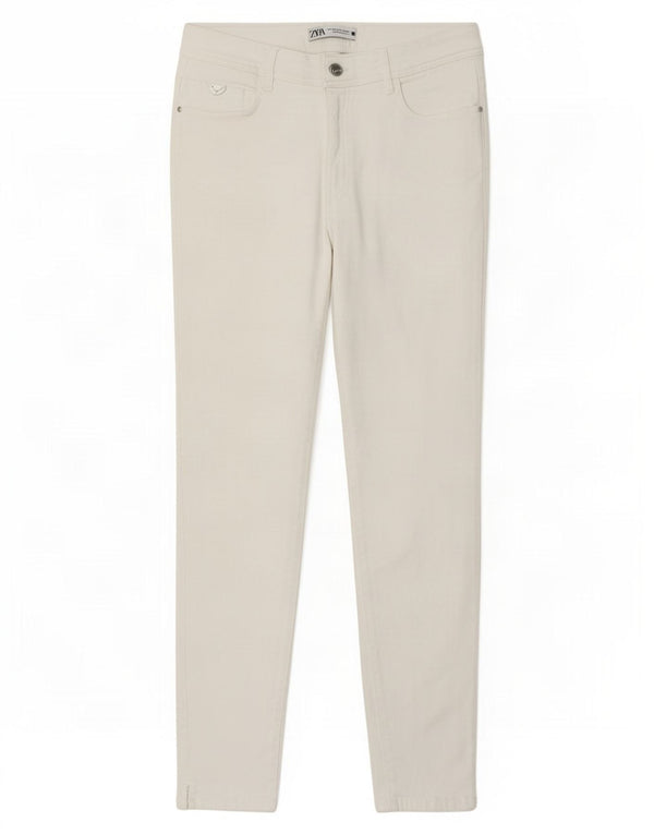 Zara Jean skinny femme EU 44 XL W34 L27 Blanc