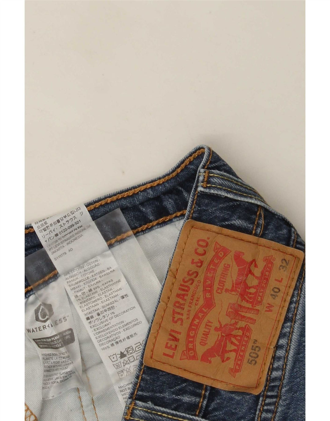 Levi's Jean Droit 505 Homme Bleu W40 L32 Coton