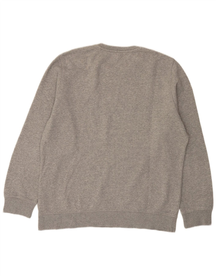 Reebok Sweatshirt Jumper Large Gris Moucheté Coton Homme