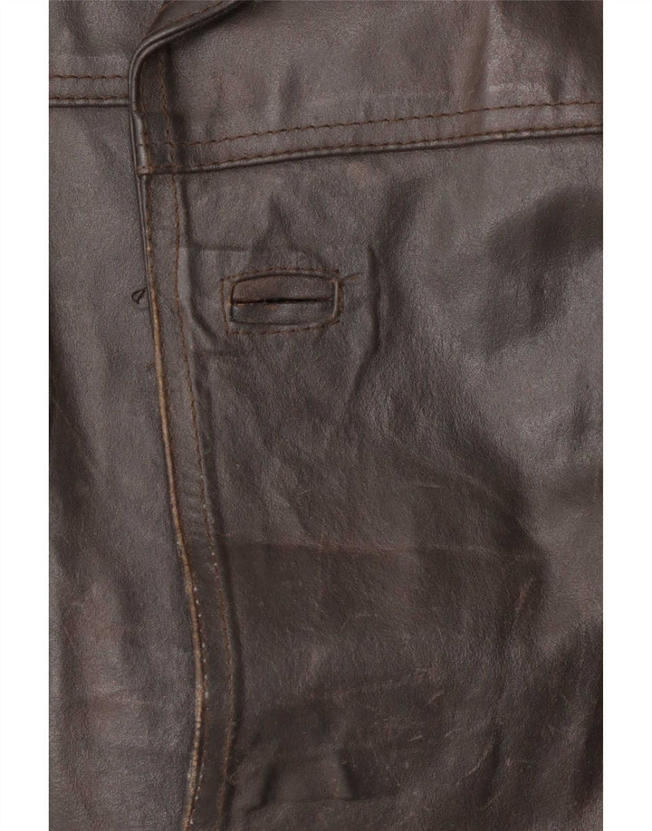 Bayside Veste en cuir pour homme UK 38 Marron moyen