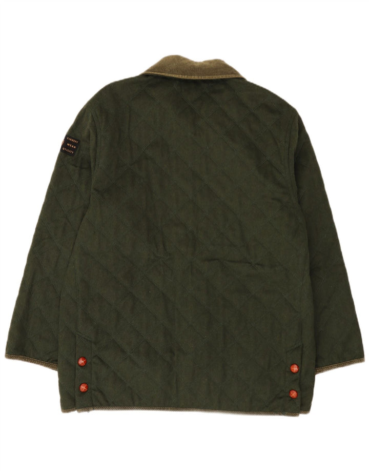 St. Germain Veste matelassée IT 52 XL Kaki Colourblock Laine