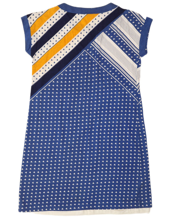 Romy Robe T-Shirt Femme UK 18 XL Bleu Géométrique Polyamide
