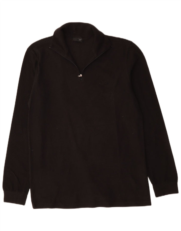 Champion Pull polaire à col zippé pour homme 2XL Noir Polyester