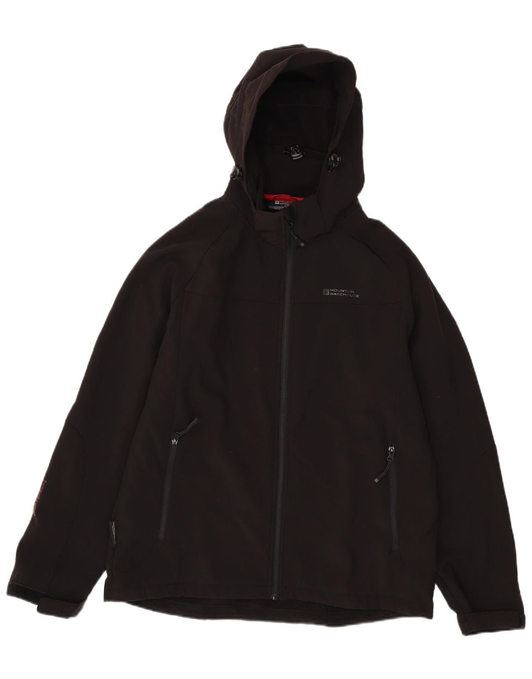 MOUNTAIN WAREHOUSE Veste coupe-vent à capuche pour homme UK 40 Large Noir