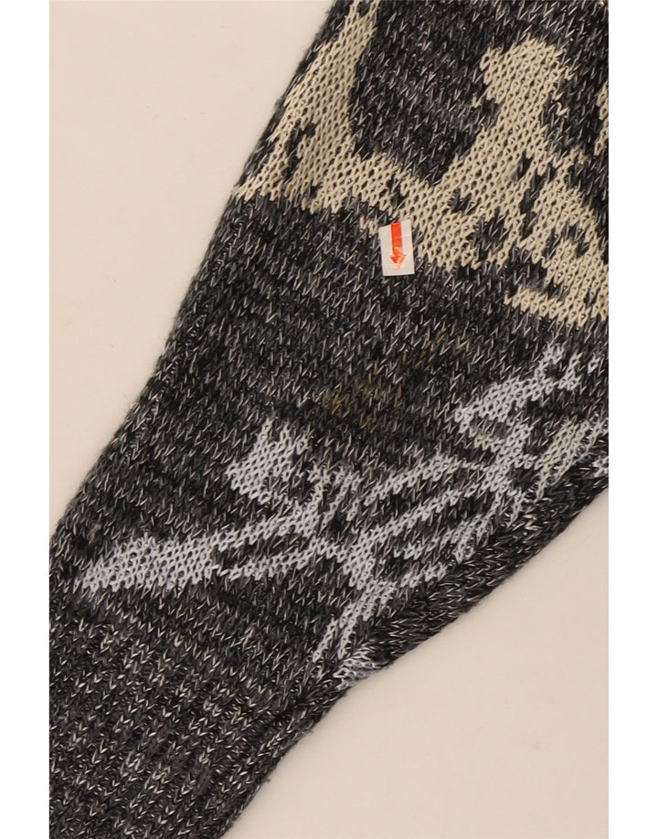 Marco Pecci Pull col V pour homme UK 40 Gris moyen Fair Isle