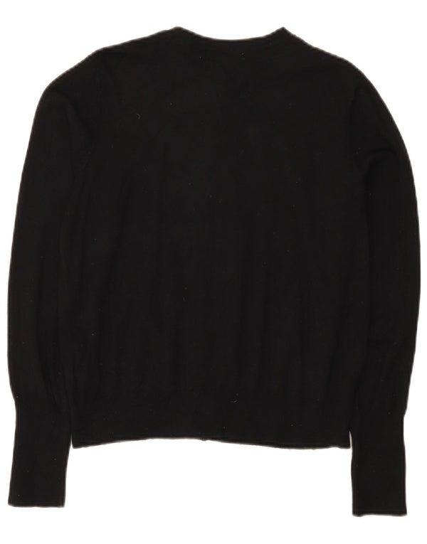 Marks & Spencer Pull cardigan court pour femme UK 12 Viscose noir moyen