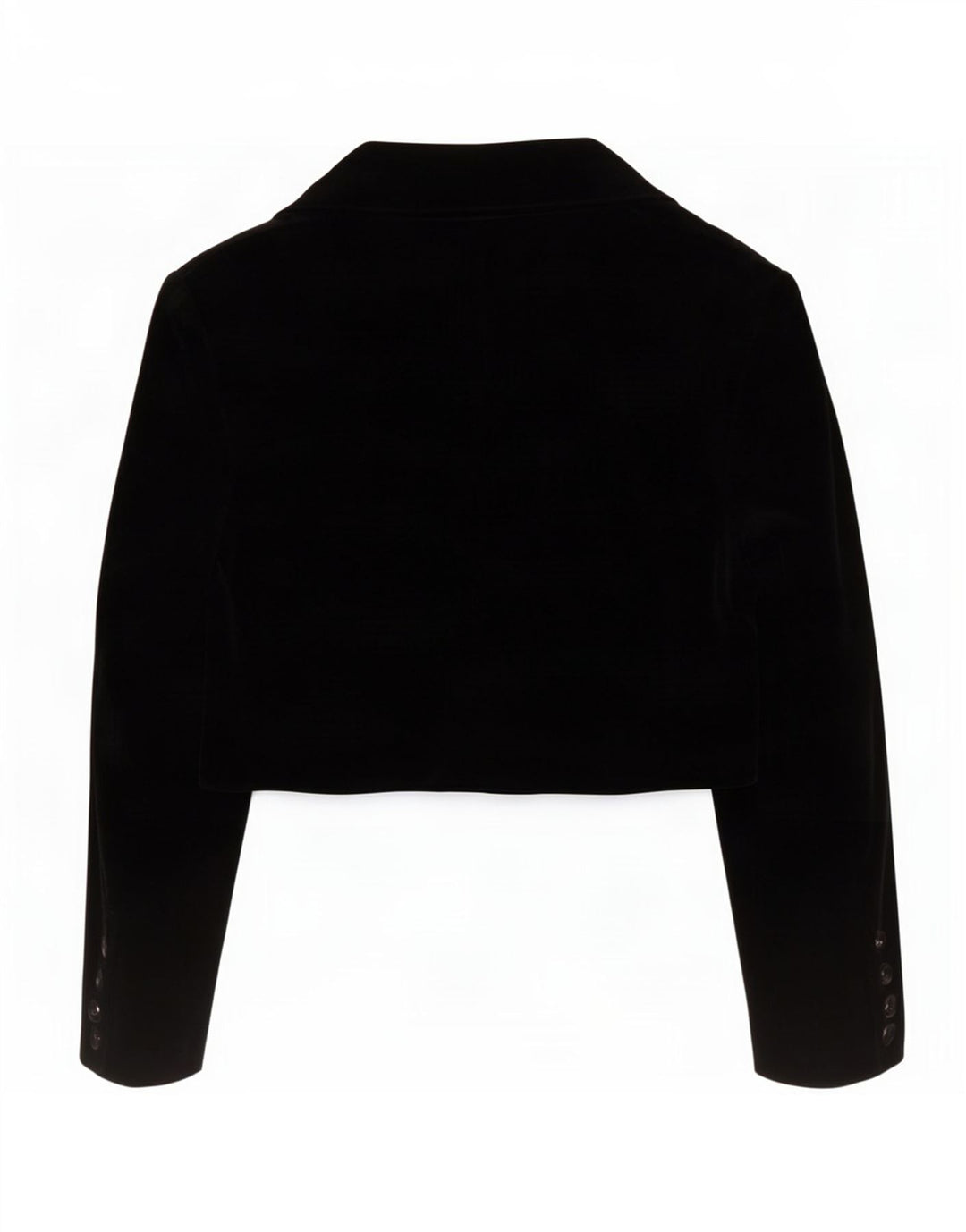 Benetton Veste Boléro Femme 2 Boutons Velours IT 48 XL Noir Modacryl